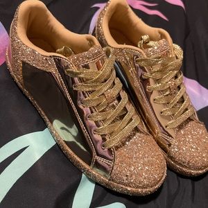Gold glitter Cosplay shoes✨!